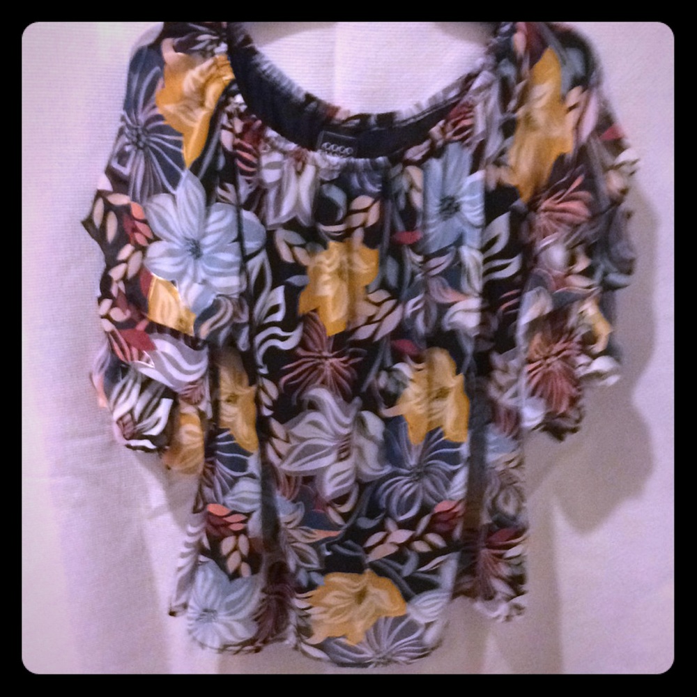 Coco Bianco Off the Shoulder Sheer Floral Top